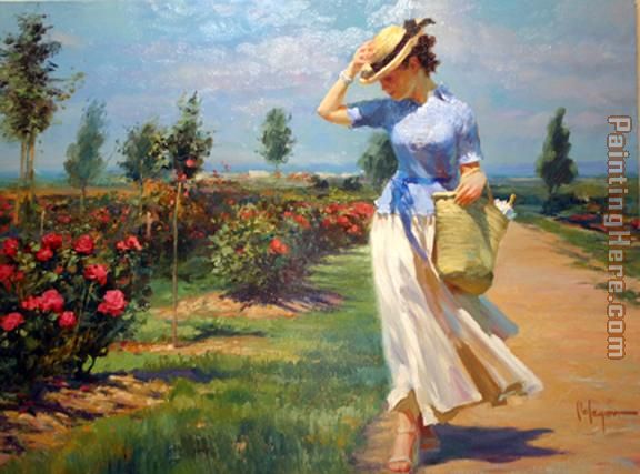 Tuesdays Stroll painting - Vladimir Volegov Tuesdays Stroll art painting